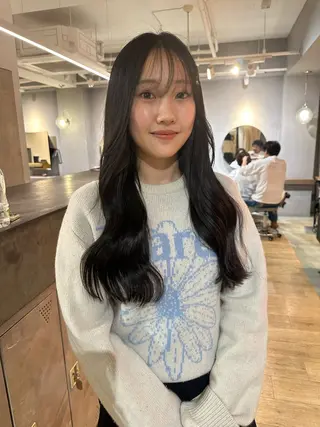 ロング カラー 美髪・シールエクステ ホソタニリョウコのヘアスタイル