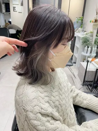 ミディアム カラー 髪質改善will hairdesignのヘアスタイル