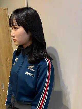 ミディアム LOREN＋透明感 オリーブhirokoのヘアスタイル