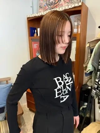 ミディアム パーマ yearn所属・naho✂︎bob/ layerのヘアスタイル