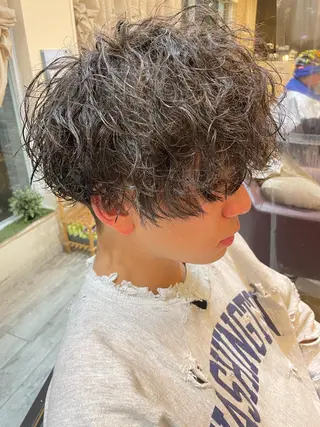 パーマ メンズ 仙台/メンズ/ フェザー/リョウのヘアスタイル