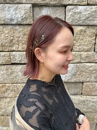 ミディアム カラー ヘアアレンジ recipe 黒木 彩那のヘアスタイル