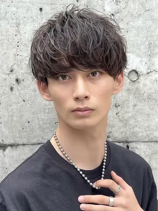 ショート カラー パーマ メンズ RETOUCH by fifth 銀座店所属・垢抜けパーマ×カラー /fifth富樫倭のヘアスタイル