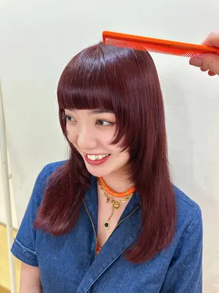 ミディアム カラー ❤️アヤカ Wカラー ボブ レイヤー❤️のヘアスタイル