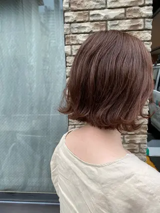ミディアム パーマ 『ショート、ボブ』 中川　遼のヘアスタイル
