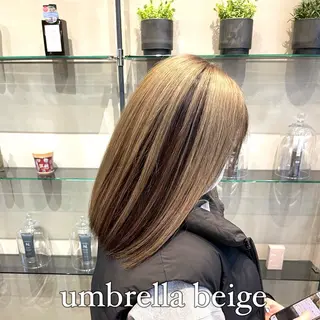 セミロング カラー ✨縮毛矯正　韓国ヘア レイヤー✨大濱快斗のヘアスタイル