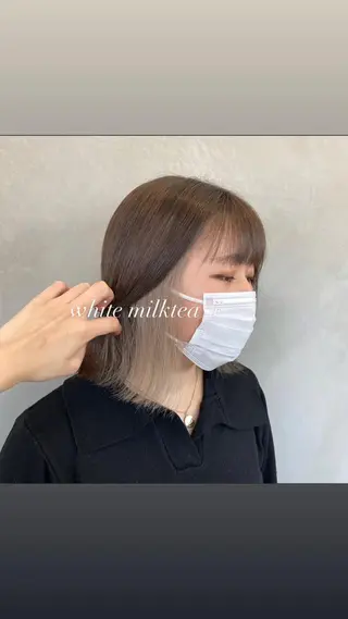 ミディアム カラー マンツーマン施術🌷 透明感/HIKARIのヘアスタイル