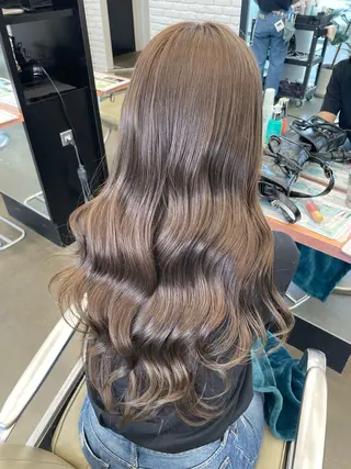 ロング カラー 🍑まき/カット /髪質改善カラー🍑のヘアスタイル