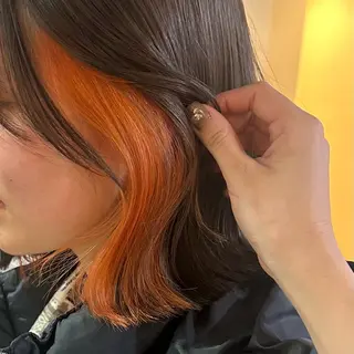 ミディアム カラー Rinka/梅田/ 透け感カラー🤎のヘアスタイル