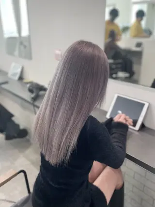 ロング カラー GaKu/ハイトーン /ブリーチ/ブロンドのヘアスタイル