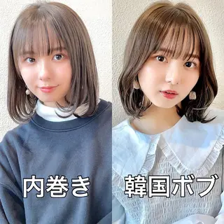 ミディアム カラー パーマ ヘアアレンジ 市原 大翼のヘアスタイル