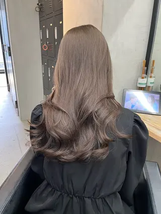 セミロング カラー 韓国ヘア🫧 KAZUTOのヘアスタイル