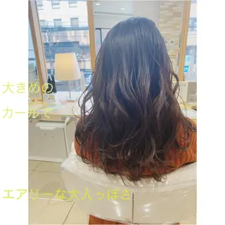 ロング パーマ 髪質改善/透感カラー 山下輝人のヘアスタイル