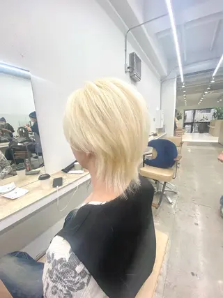 ショート カラー メンズ BOB🌟ハイトーン /ブリーチ/TAKUのヘアスタイル