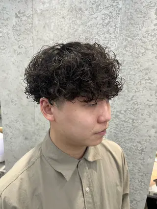 ショート パーマ メンズ 🌀toa/波巻き✨ /メンズパーマ／栄のヘアスタイル