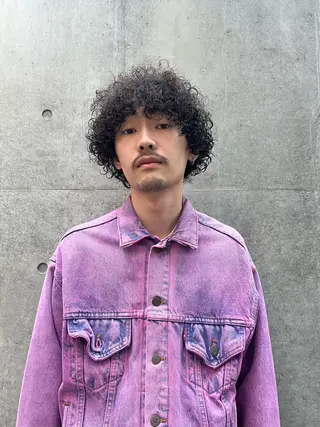 セミロング パーマ ヘアアレンジ メンズ メンズスタイリスト リュウジのヘアスタイル