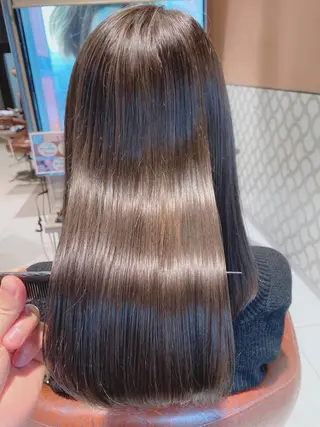 セミロング カラー パーマ シャドウパーマ 石見のヘアスタイル