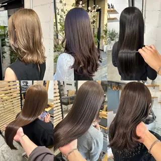 ロング カラー やりすぎないパーマ ニュアンスパーマのヘアスタイル