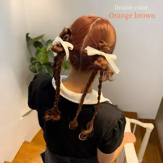 セミロング カラー ヘアアレンジ 透明感カラー｜セット 🩰SAKI𓂃୨୧のヘアスタイル