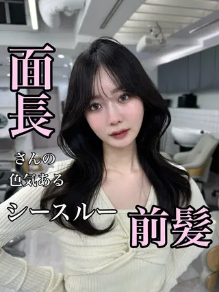 セミロング 映える顔まわり/前髪 特化 💗 ユキマのヘアスタイル