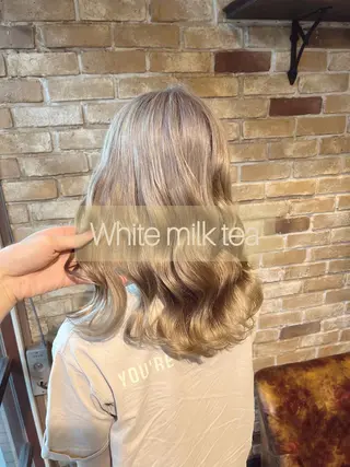 セミロング カラー 🧡ミルクティー/ レイヤー🧡ショウナのヘアスタイル