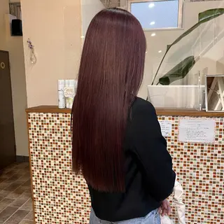 ロング カラー 中村 友香のヘアスタイル