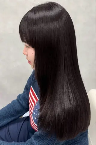 ロング カラー 韓国レイヤーカット/ くすみカラー/モモのヘアスタイル