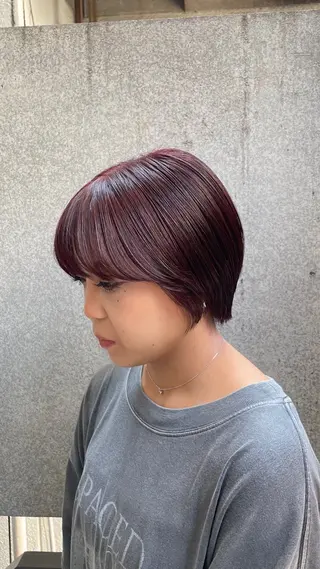 ショート カラー 透明感カラー/ アレンジ/篠崎渚彩のヘアスタイル