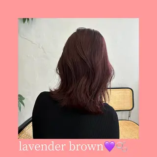 ミディアム カラー aoi/暖色カラー/ プツッとボブ🎀のヘアスタイル