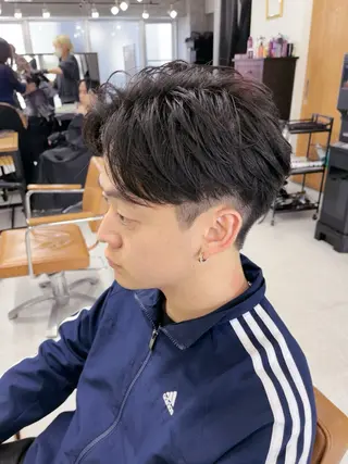 ショート パーマ メンズ メンズカット メンズパーマヤマザキのヘアスタイル