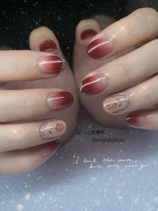 ミディアム ネイル 長さ出し専門 nynaのネイルデザイン