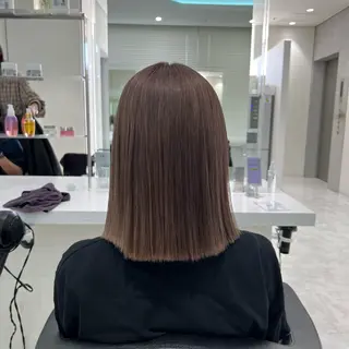 セミロング カラー 艶髪グレージュ特化/ CHIKARAのヘアスタイル