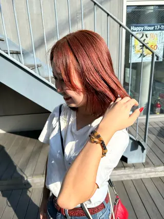 ミディアム カラー 似合わせレイヤー 海外風レイヤーmioのヘアスタイル