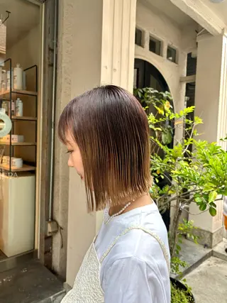 ミディアム 水原波津輝/ボブ /ニュアンスパーマのヘアスタイル