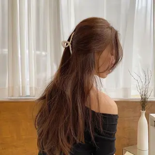 ロング カラー パーマ ヘアアレンジ 🥣 hashi 🛋️のヘアスタイル