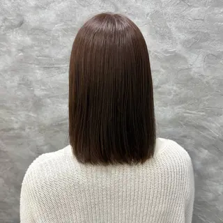 ミディアム カラー 小島 咲音/艶カラー /酸性ストレートのヘアスタイル