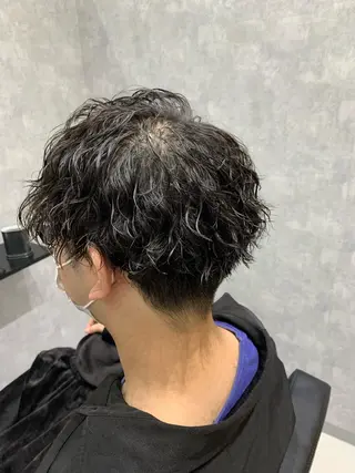 ショート パーマ メンズ 中川/縮毛矯正/ 高羽　克明のヘアスタイル