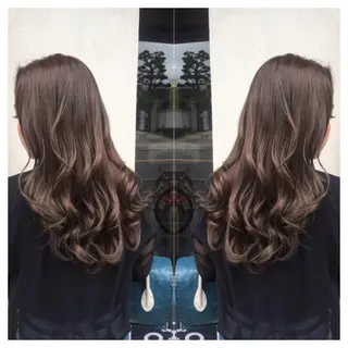 セミロング カラー 髪質改善/痛ませ ないカラー/西村航大のヘアスタイル