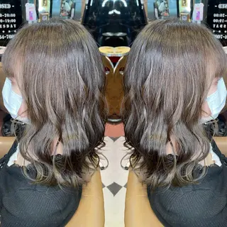 セミロング カラー 👑派手髪/カット 👑ANRYのヘアスタイル