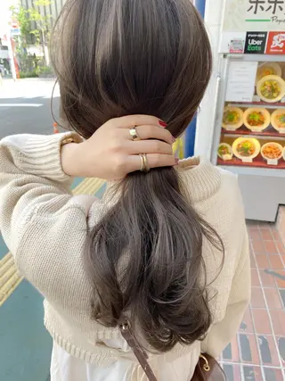 ロング カラー レイヤー/ベージュ カラー/ハシモトのヘアスタイル
