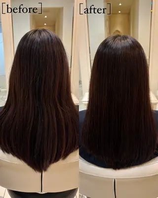 セミロング 縮毛矯正 高橋佑のヘアスタイル