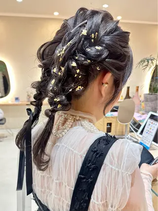 セミロング ケアハイトーン‪‪♡ ハグのヘアスタイル