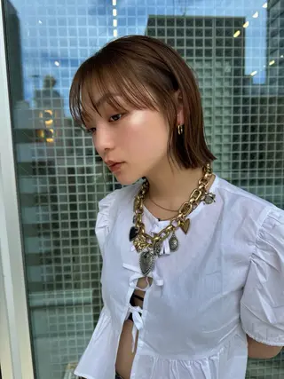 ショート 暖色カラー💕ボブ/ 平塚/Hana🌼のヘアスタイル