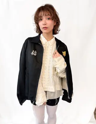 ミディアム カラー パーマ 山田 裕介のヘアスタイル