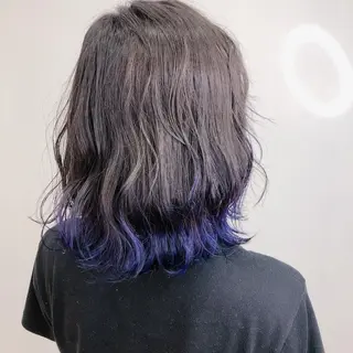 ミディアム カラー 髪質改善ストレート髪 質改善カラー特化中崎のヘアスタイル