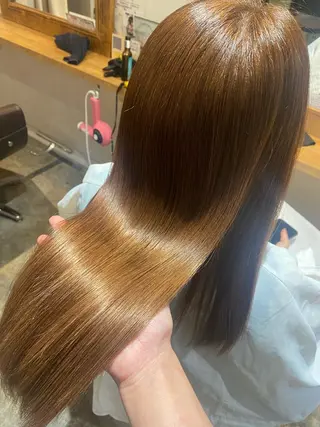 ロング カラー 髪質改善×矯正🫧 韓国ヘアasamiのヘアスタイル