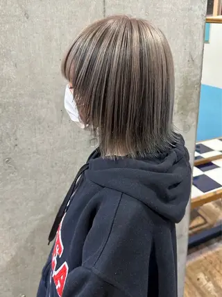 ミディアム ♥️ボブ/ブリーチ なしカラー/mahoのヘアスタイル