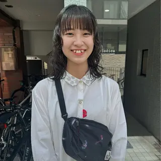 ミディアム パーマ ヘアアレンジ 🌐サトウ リョウ🌐のヘアスタイル