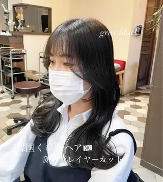ロング カラー ヘアアレンジ 酸性縮毛矯正🧴韓国 レイヤー/髪質改善のヘアスタイル