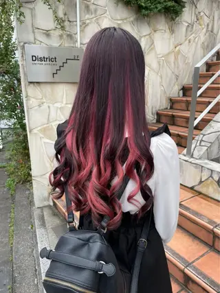 セミロング カラー メンズ🌈パーマ💎 MIYUのヘアスタイル